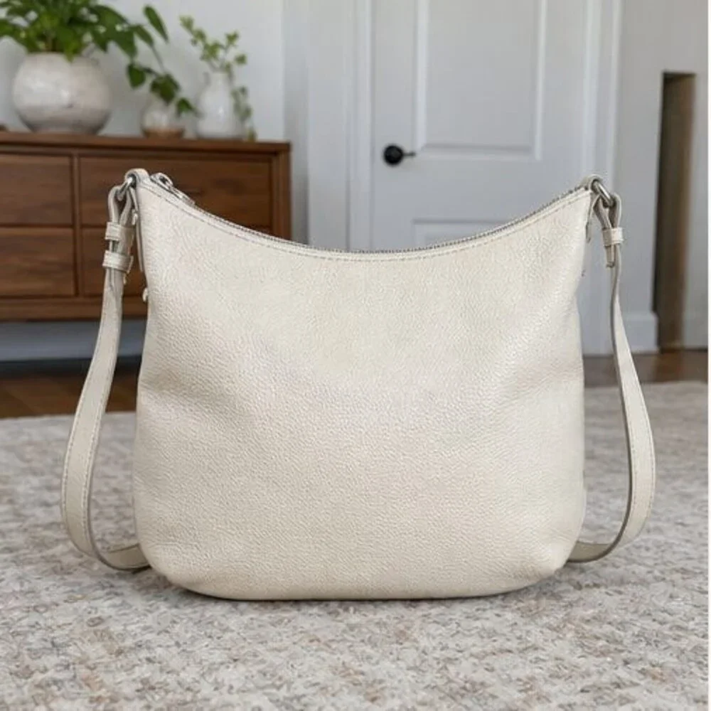 Cream Quilted Crossbody Bag